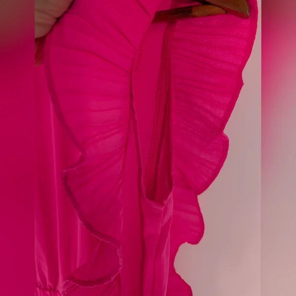 Pink‎ Tiered Ruffled Sundress for Wedding Guests - Picture 8 of 10